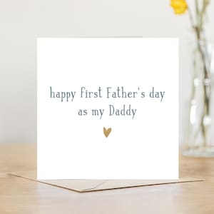 Fathers day card for daddy on fathers day | first fathers day daddy card | new daddy father's day card | 1st father's day