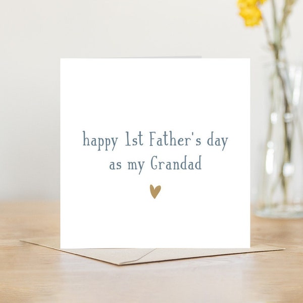 Happy 1st Fathers day card grandad | first fathers day card | grandad fathers day card | grandad fathers day card for new grandchild