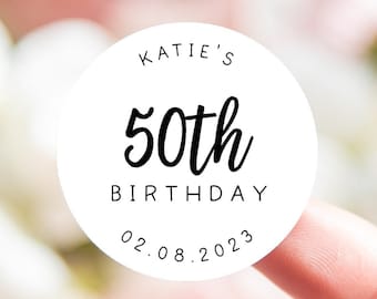 50th birthday sticker personalised | 50 birthday stickers | 50th birthday label birthday party | birthday labels 50th birthday party