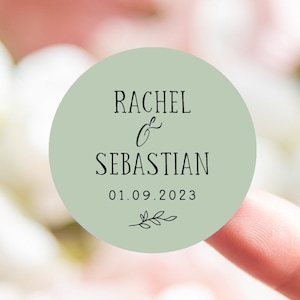 Sage green personalised wedding stickers | wedding labels thank you stickers | purple wedding favor stickers | wedding sticker favor favors