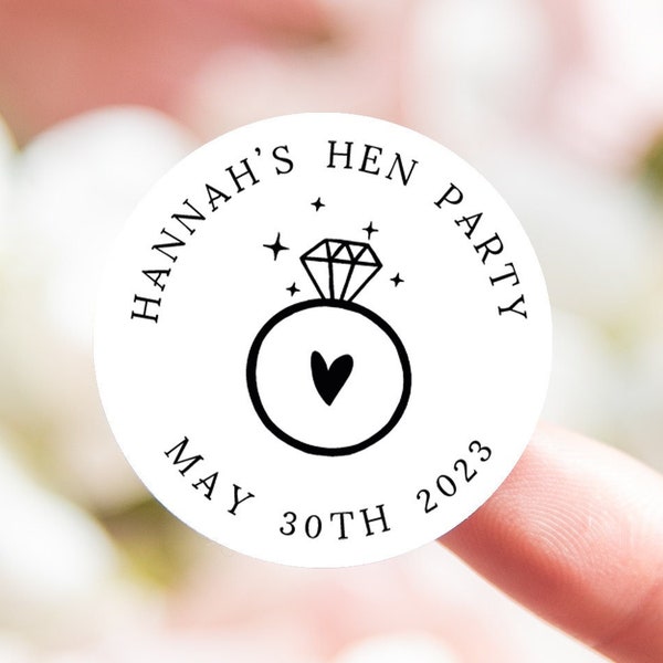 Personalised hen party stickers | hen do stickers personalised sticker | hen party favours hen party labels, | hen party sticker favour