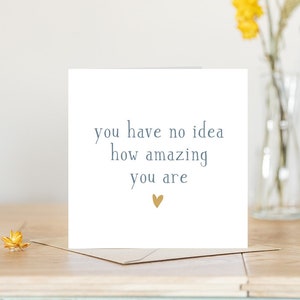 You are amazing card cheer up | positive encouragement motivational card for mum daughter sister best friend to send positive wishes