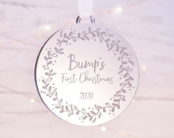 baby bump christmas ornament