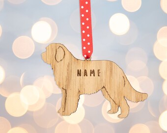 Newfoundland dog ornament | Christmas ornament dog lover gift | pet memorial christmas decoration | dog, Christmas ornaments