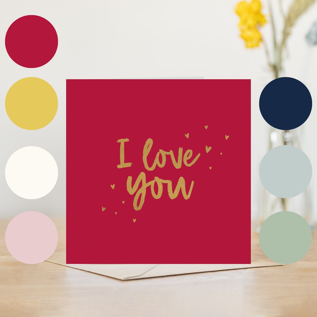 I Love You Anniversary Card Valentines Day Card for Husband Card for ...