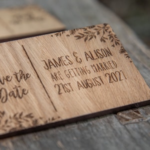 Save the date with optional magnets, wood wedding magnets, wooden save the date, rustic wedding, announcement, wood save the date, 18std image 5