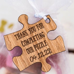 Custom Wedding Favors Puzzle Favors Puzzle Piece Favors Puzzle Decor Puzzle Decorations Puzzle Pieces Wedding Table 10TD image 6