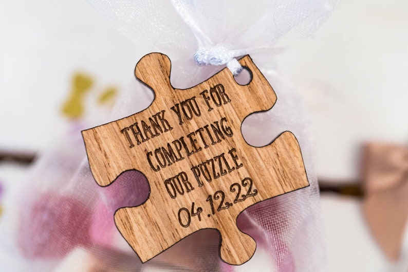 Custom Wedding Favors Puzzle Favors Puzzle Piece Favors Puzzle Decor Puzzle Decorations Puzzle Pieces Wedding Table 10TD image 6