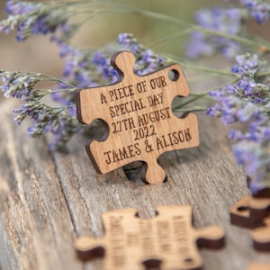 Wedding, Favours, Wedding favors, wedding decor, Rustic wedding decor, puzzle favors, rustic wedding, personalized favor for favor box MM image 3