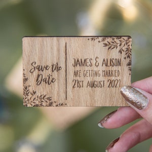 Save the date with optional magnets, wood wedding magnets, wooden save the date, rustic wedding, announcement, wood save the date, 18std image 2