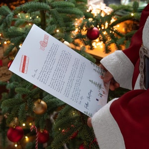 Personalised letter from Father Christmas personalised letter from Santa for christmas eve box from the desk of Santa Claus image 7