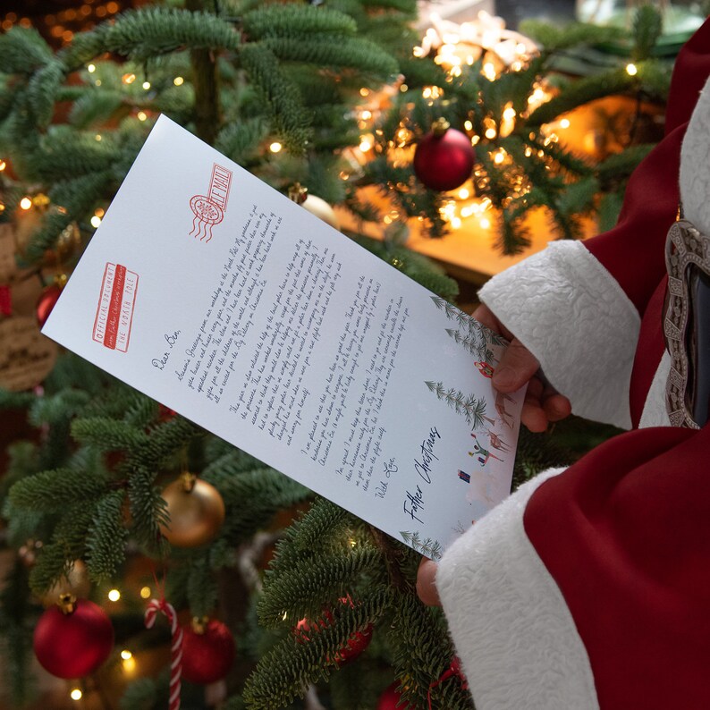 Personalised letter from Father Christmas personalised letter from Santa for christmas eve box from the desk of Santa Claus image 7