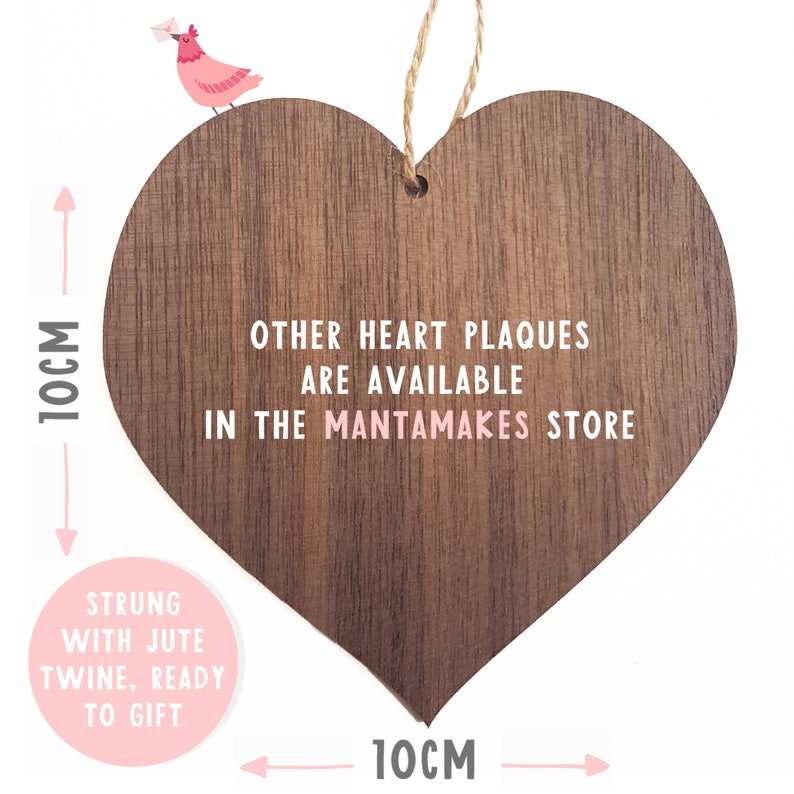 Flower Girl Thank You Gift Hanging Wooden Heart Bridal Party Gift Be my Bridesmaid Wood Keepsake Hen Party Wedding Day AM16 image 4