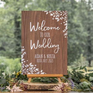 Large welcome wedding sign, rustic sign, rustic wedding signs, rustic welcome signs, sign for wedding, wedding signs wood, welcome sign 14WS