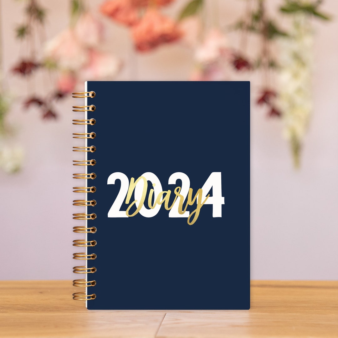 Navy Blue 2024 Diary Week to View Diary Unisex 2024 A5 Diary - Etsy