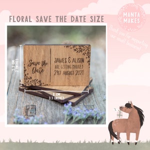 Save the date with optional magnets, wood wedding magnets, wooden save the date, rustic wedding, announcement, wood save the date, 18std image 3