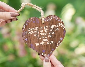 Leaving gift colleague gift Goodbyes are not the end wooden plaque goodbye gift new job AM22