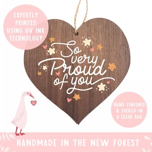 So Very Proud of You 2020 Wooden Heart Congratulations Motivational Inspirational Gift Gifts for Her Friends Exams Family AM57 image 3