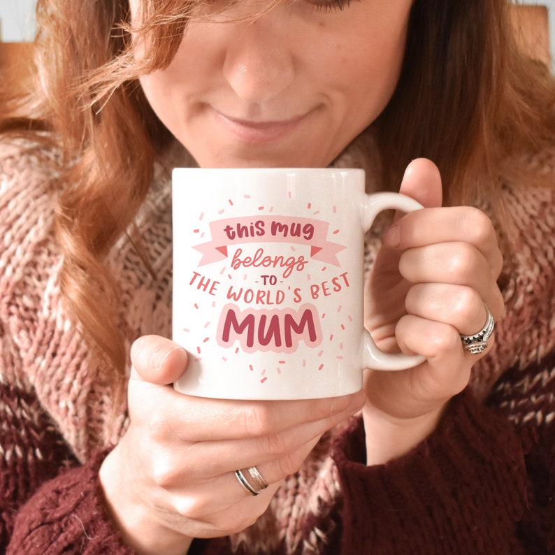 Best Mum Mug, mother gift, gift for her, mummy grandma gift for mom, pink mothers day present, wife for sister, birthday gift, gift, mg044 image 6