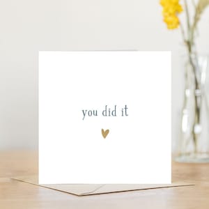 You did it congratulations card | congratulations new job | congratulations job graduation | congrats grad exam job new job card