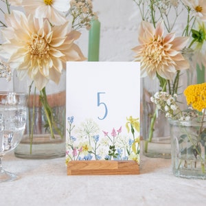 Table numbers wildflower 1-25 Top Table wedding table number cards wedding decor wedding table decor table signs for reception image 4