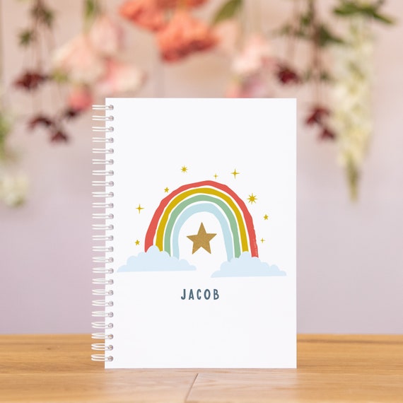 Kids Notebook Custom Notebook for Girls or Boys Spiral Notebook  Personalized Journal Back to School Notebook Kids Journal 