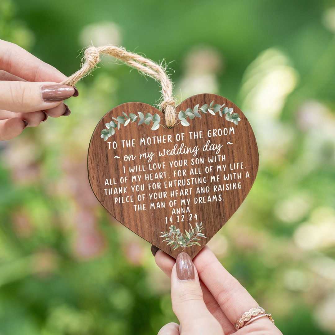 Mother of the Groom Wedding Gift Eucalyptus Personalised Gift From Bride Mother of Groom Gift