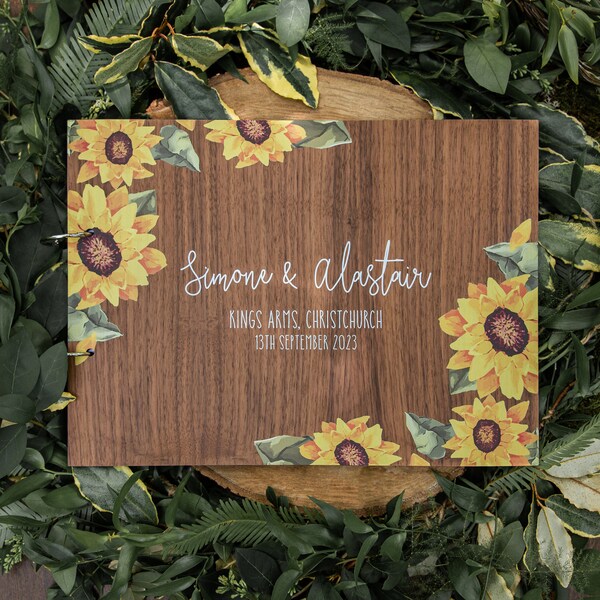 Sunflower Guest Book Etsy