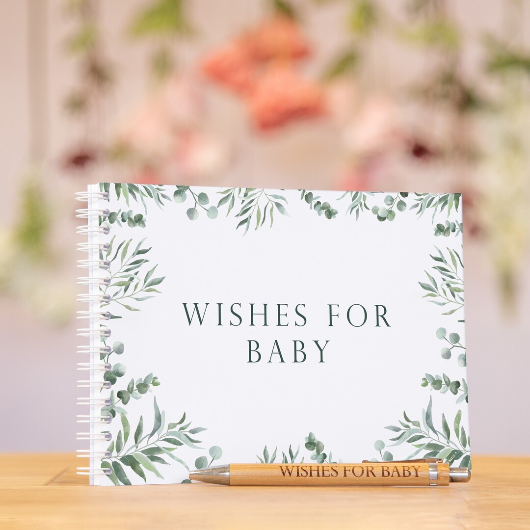 Wishes for Baby Advice Book Baby Shower Guest Games Well Wishes