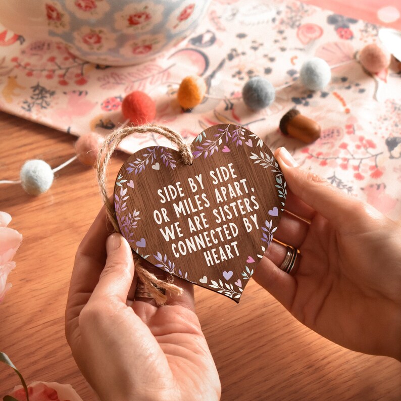 Gifts for Sister Birthday Gift Side by Side or Miles Apart We Etsy