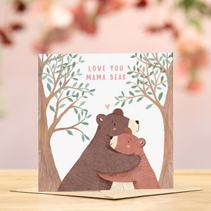 Mama bear cute mothers day card | adorable Mama mother's day card | birthday card for mum | illustrated cards | greeting card for her
