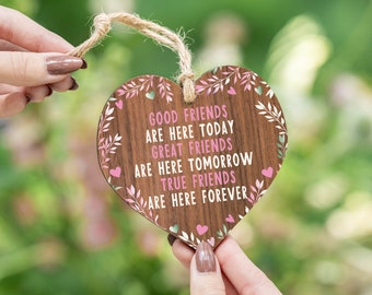 Friendship gifts best friend gift wooden plaque good friends are here today friendship gift gift for her AM27