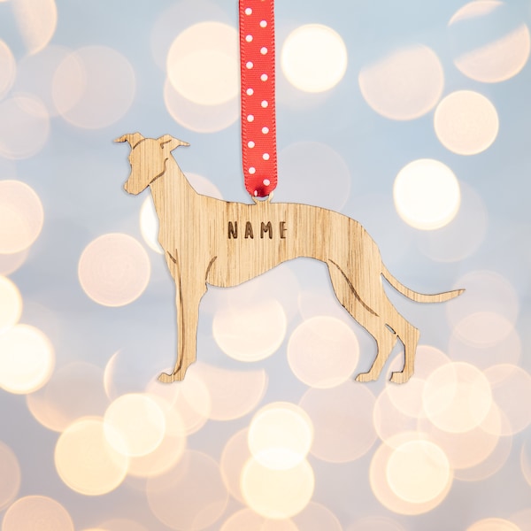 Whippet dog ornament | Christmas ornament dog lover gift | pet memorial christmas decoration | dog, Christmas ornaments