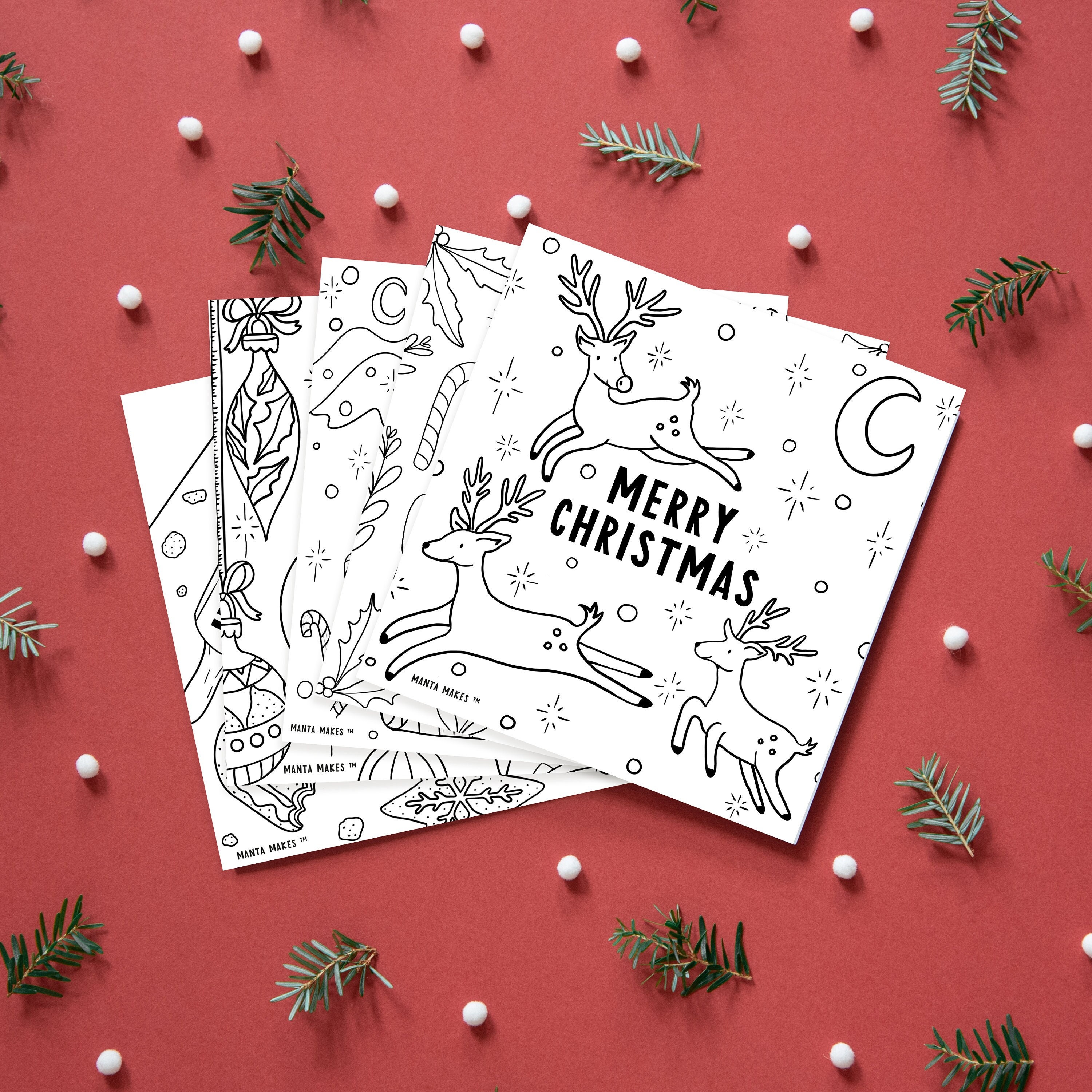 Christmas coloring   Etsy.de