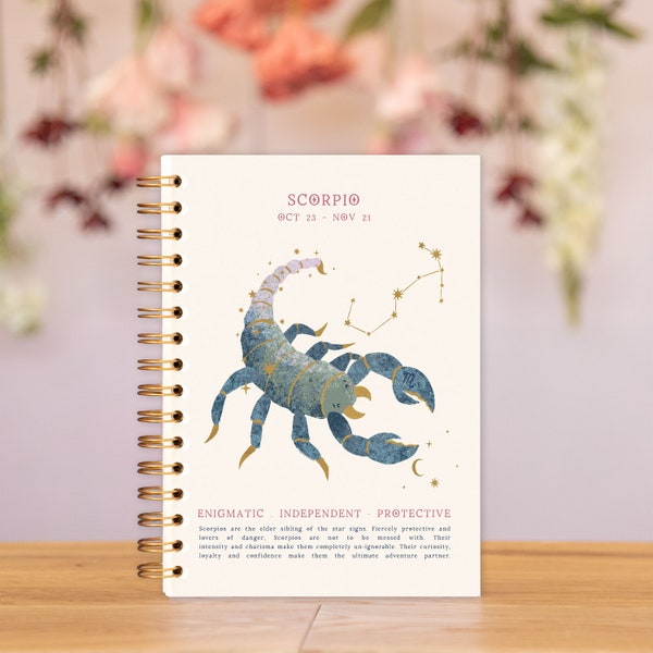 Scorpio notebook style Scorpio  journal | Scorpio  gift for a Scorpio birthday | Scorpio  gifts | gift for Scorpio  astrology