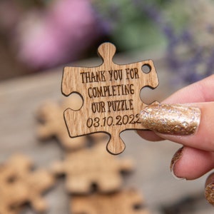 Custom Wedding Favors Puzzle Favors Puzzle Piece Favors Puzzle Decor Puzzle Decorations Puzzle Pieces Wedding Table 10TD image 2