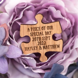 Wedding, Favours, Wedding favors, wedding decor, Rustic wedding decor, puzzle favors, rustic wedding, personalized favor for favor box MM image 7