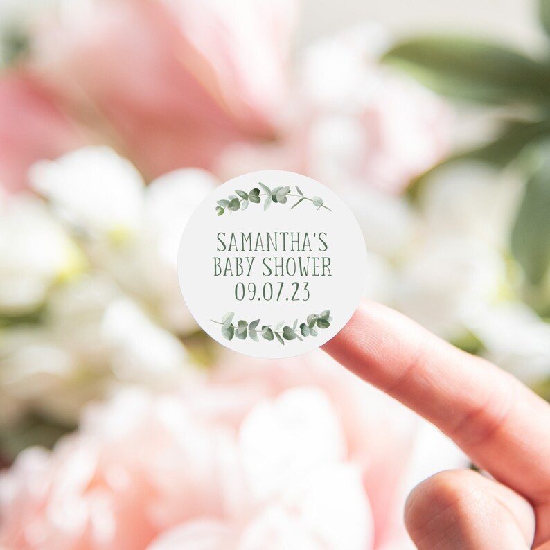 Personalised Baby Shower Stickers Baby Shower Sticker / Etsy UK