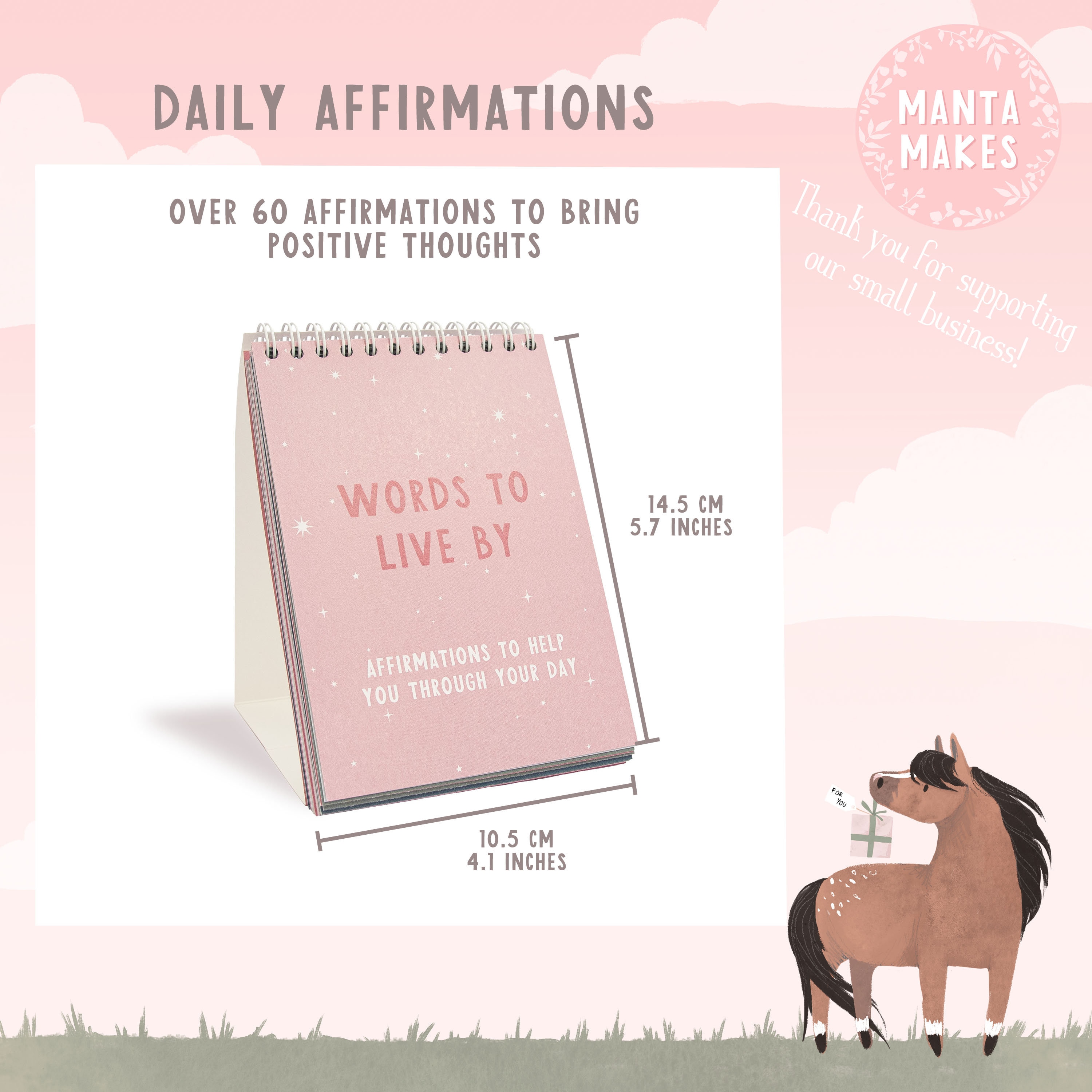Affirmation cards freestanding | positive affirmation | affirmations | daily affirmations | mindfulness cards | self love | manifestation