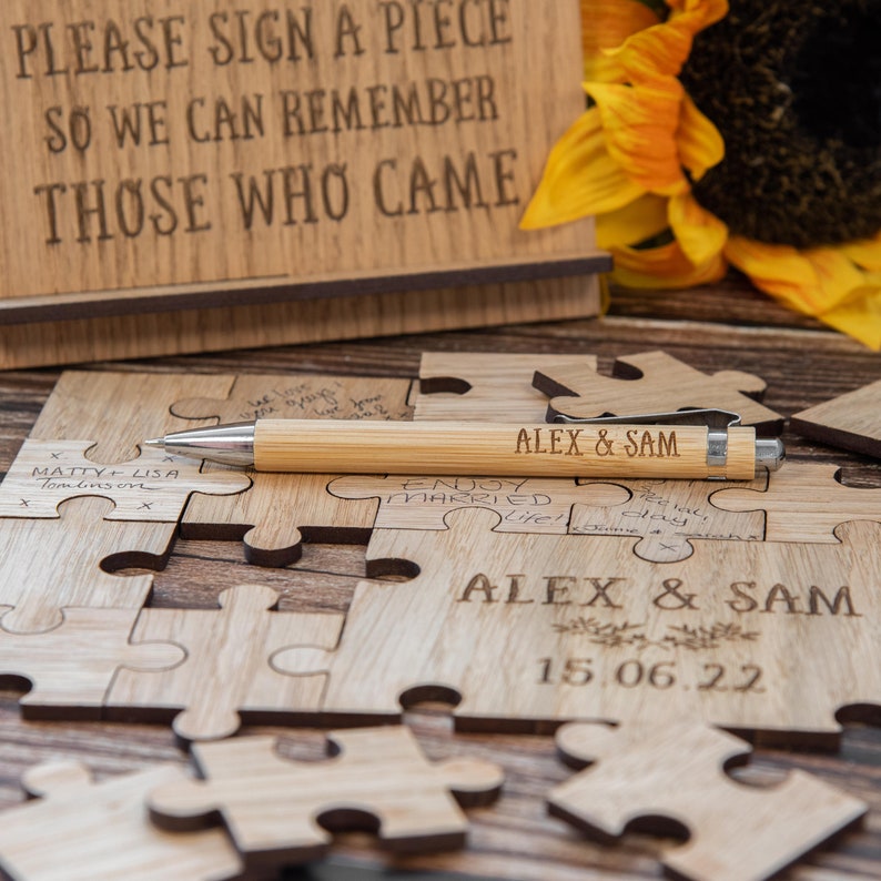 Wooden Wedding Guest Book Pen for Guestbook Dropbox or Etsy UK