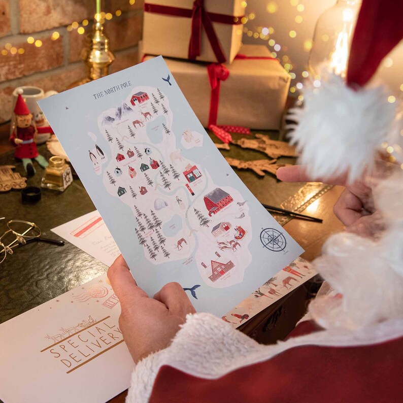 Personalised letter from Father Christmas personalised letter from Santa for christmas eve box from the desk of Santa Claus image 4