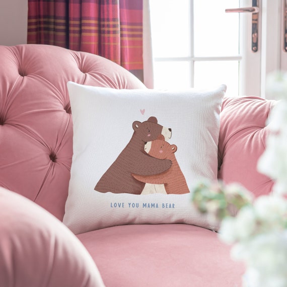 Mothers Day Gift Home Decor Mama Bear Cushion Bear Etsy Ireland
