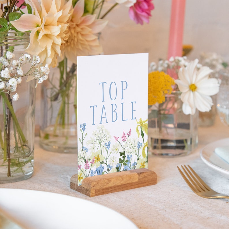Table numbers wildflower 1-25 Top Table wedding table number cards wedding decor wedding table decor table signs for reception image 8