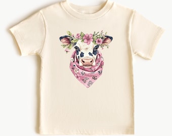 Girl’s Cow Shirt, Western Style Tee, Kids Animal shirt, Toddler sweatshirts, Animal Lover gift, Cowgirl shirt, Cow Toddler Shirt, Baby gift