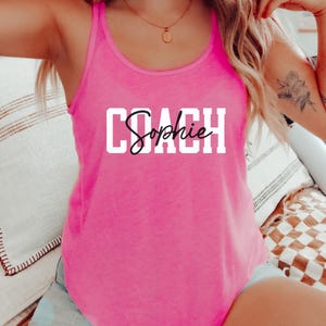 Personalisiertes Trainer-Shirt, Jubel-Trainer-T-Shirt, Tanz-Trainer-Tanktop, Trainer-Namenshemd, Geschenk für Trainer, Trainer-Geschenke Lehrer-Geschenk