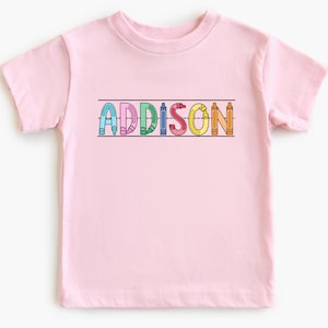 Custom kids shirt, Name Shirt Personalized Shirt, Toddler First Day of School, Girl name shirt, First Day School Tee, Back to school Shirt