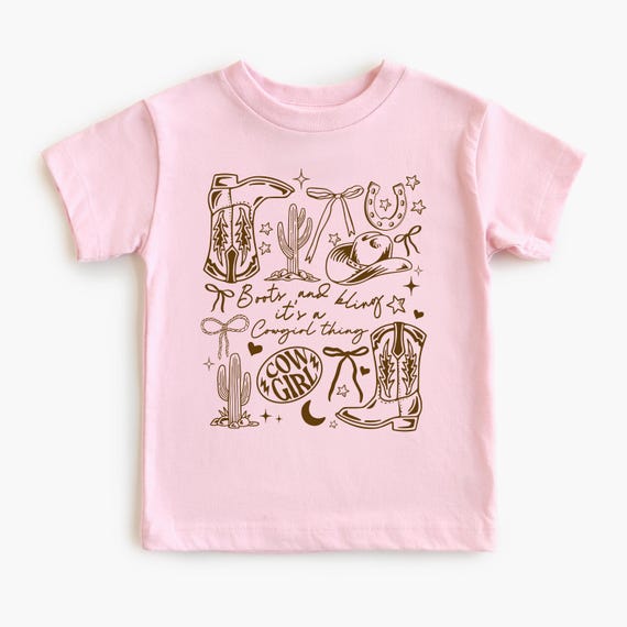 Cowgirl Boots and Bling—It's a Cowgirl Thing Shirt, Toddler Sweatshirt, Girls Western Tee, Stay Wild Cowgirl, Country Concert Top