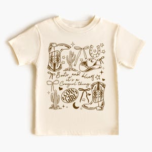 Cowgirl Boots and Bling—It's a Cowgirl Thing Shirt, Toddler Sweatshirt, Girls Western Tee, Stay Wild Cowgirl, Country Concert Top image 2