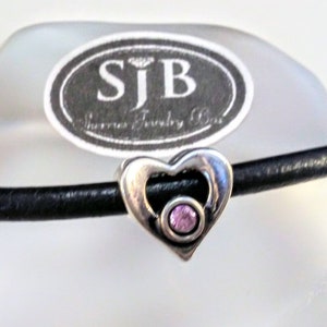 Ciondoli a forma di cuore, ciondolo a forma di cuore con zirconi rosa, ciondoli in argento sterling con perline di zirconi rosa compatibili con gioielli Pandora Chimilia e Novo, pietra portafortuna di ottobre