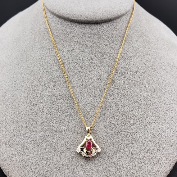 Ruby Pendants, Vintage Ruby & Diamond Pendants, V… - image 2